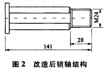 輸送機(jī)改造后的銷軸結(jié)構(gòu) 輸送機(jī)改造后的銷軸結(jié)構(gòu)